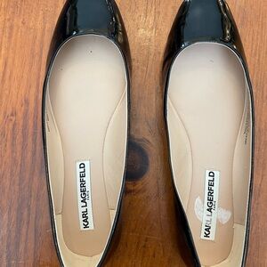 Karl Lagerfeld Patent Leather Dress Flats